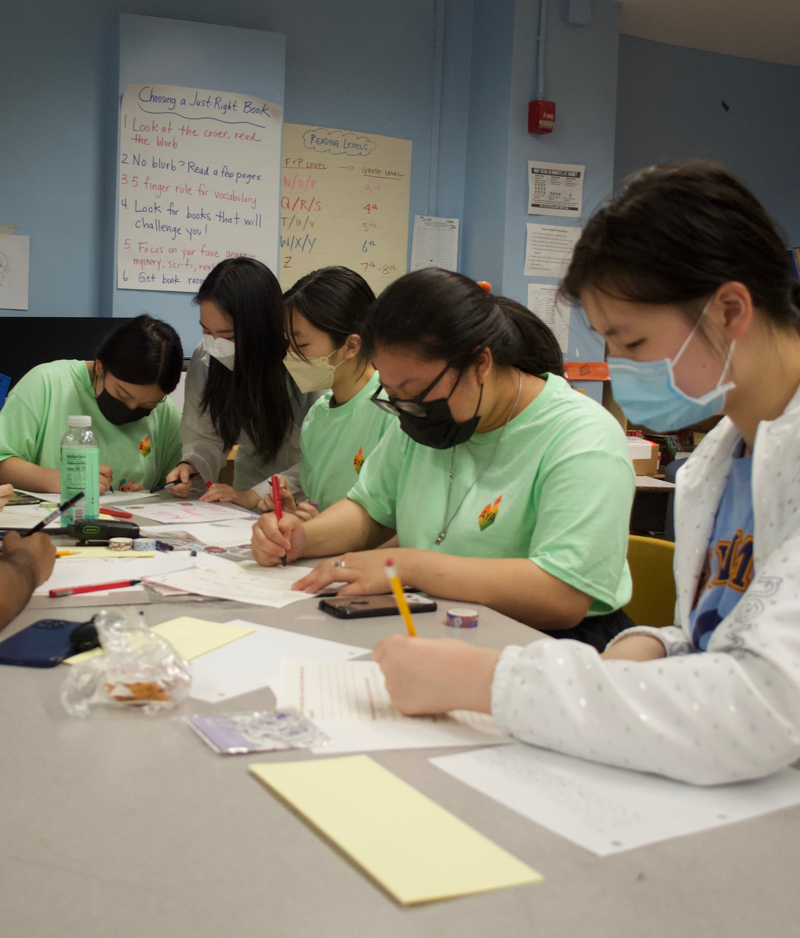 Students participating in a Bridging Seas event